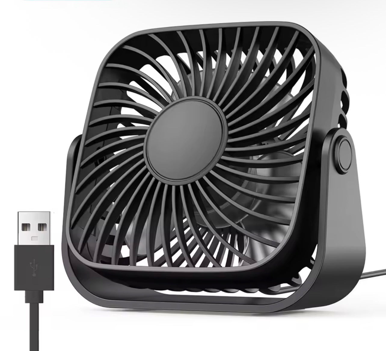 Mini ventilateur portable USB de 4 pouces pour le camping, ventilateur personnel de table de bureau silencieux à 3 vitesses, 360 ° Réglage des ventilateurs sur pied pour la maison de la pièce