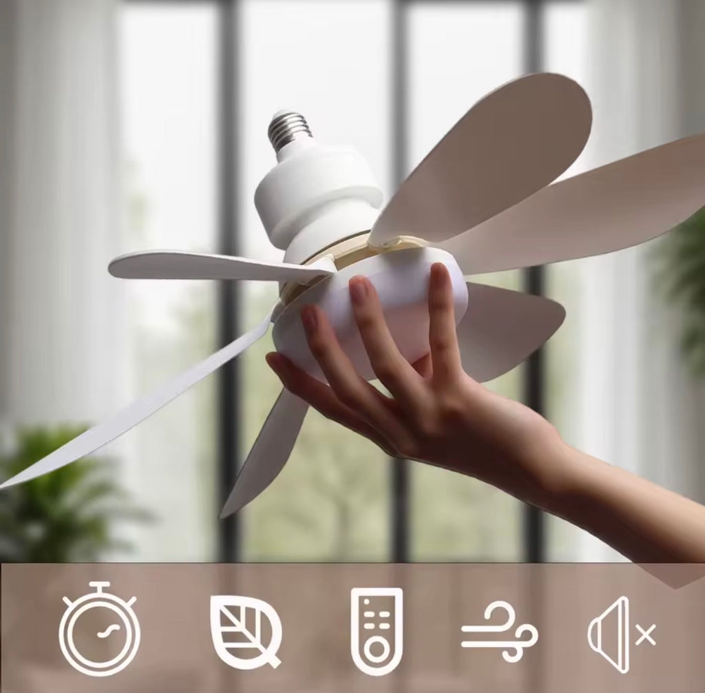 Ventilateur de plafond LED 40W E27 avec télécommande pour variation de luminosité, adapté au salon, au bureau, à un usage domestique, 85-265V