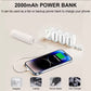Ventilateur portable 2000 mAh USB rechargeable 3 vitesses mini ventilateur pliable tenu dans la main petit ventilateur de voyage de poche avec batterie externe pratique