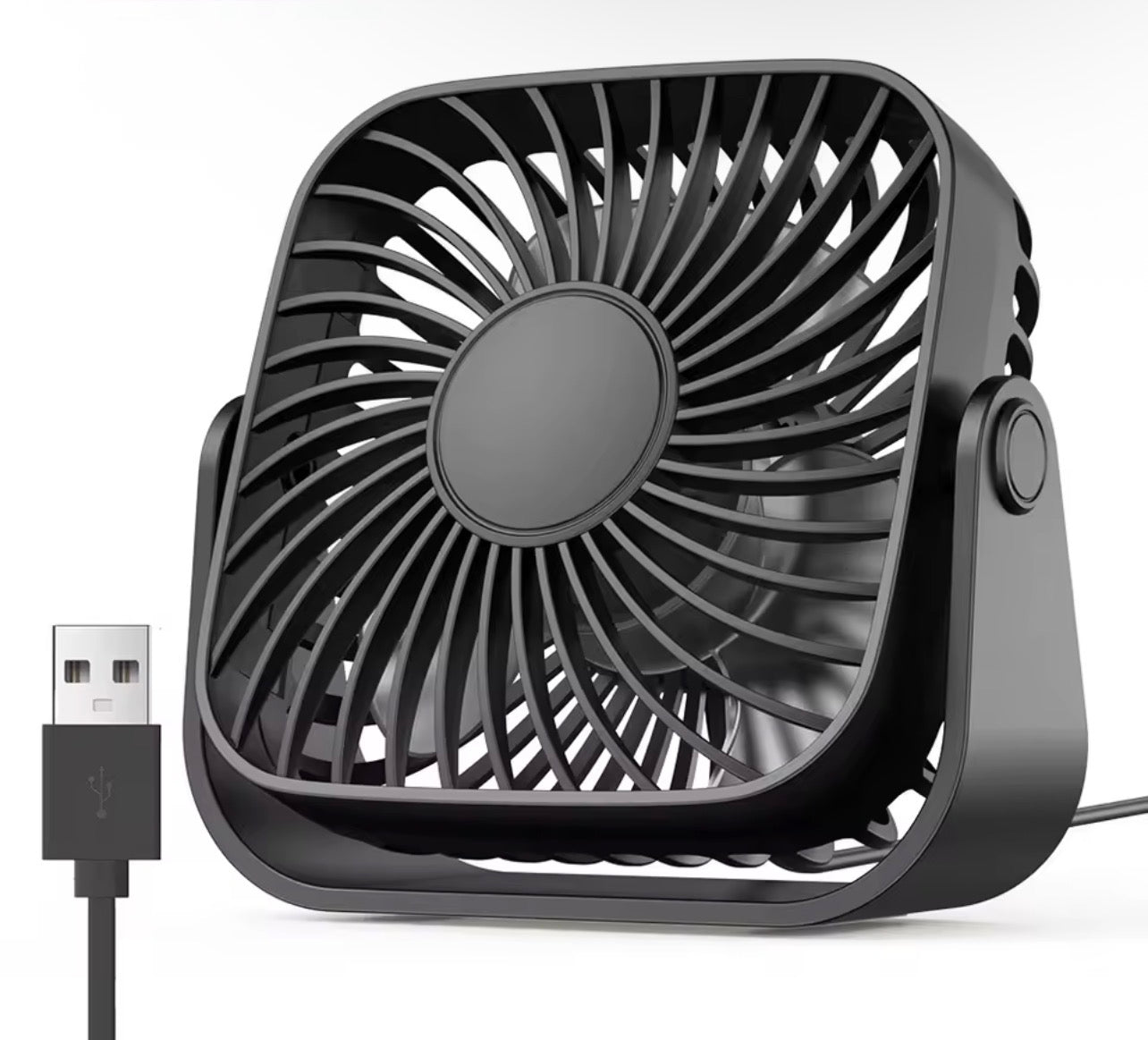 Mini ventilateur portable USB de 4 pouces pour le camping, ventilateur personnel de table de bureau silencieux à 3 vitesses, 360 ° Réglage des ventilateurs sur pied pour la maison de la pièce
