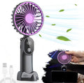 Ventilateur portable Mini ventilateur personnel portable Écran d'affichage LED rechargeable adapté aux voyages, au camping et aux activités de plein air